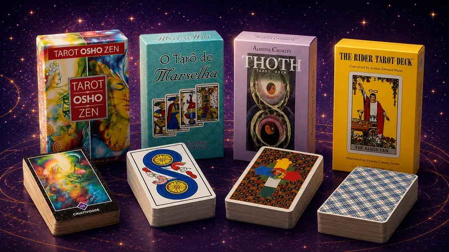 Diferentes baralhos de Tarot