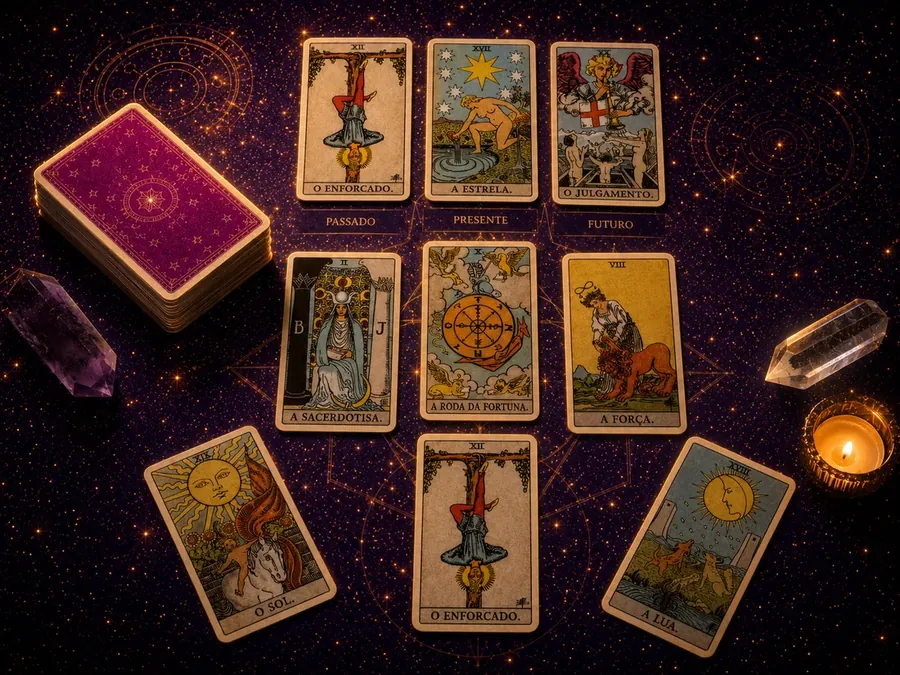 Estrutura de uma leitura profissional (passado, presente, futuro)